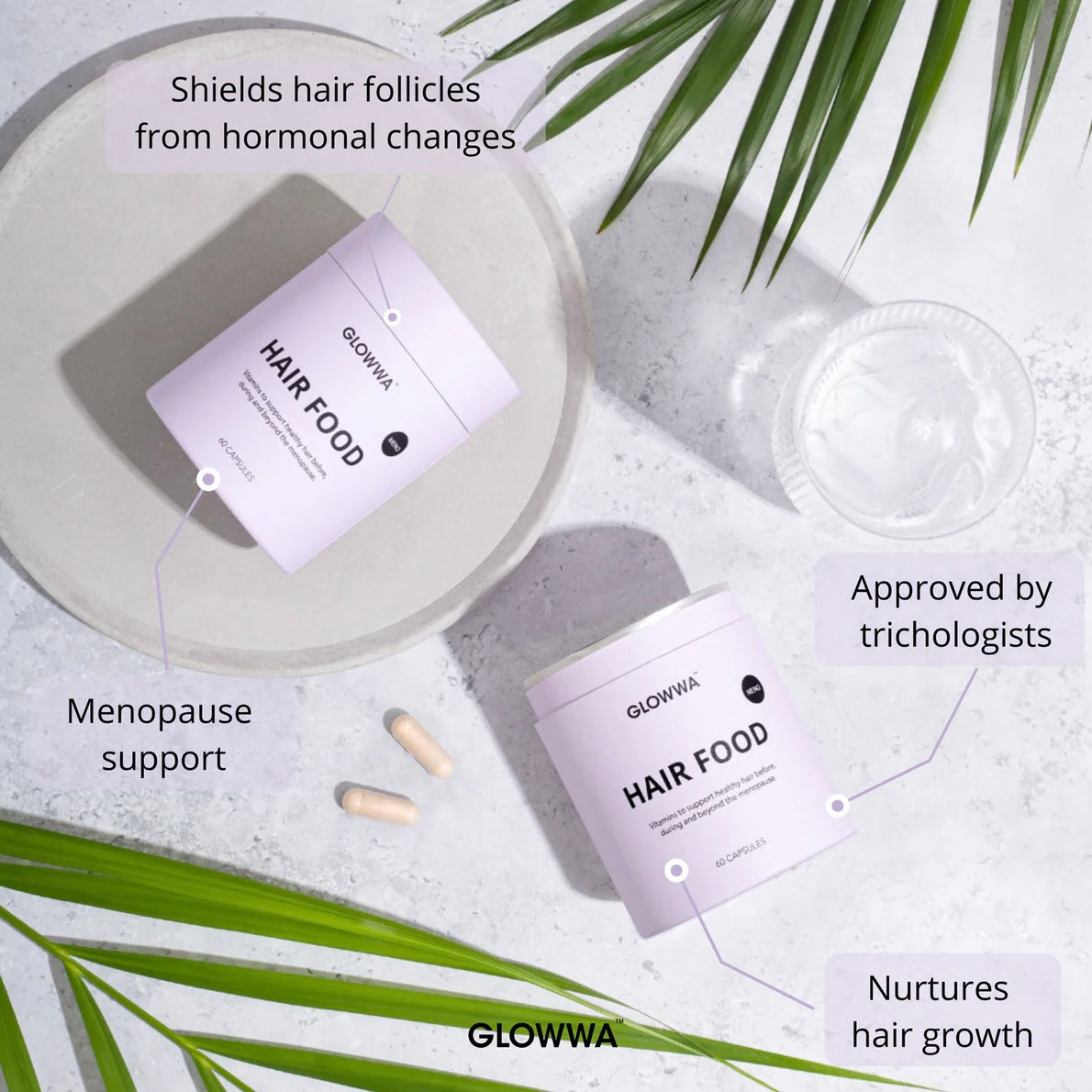 Glowwa Hair Food - Meno 60 caps
